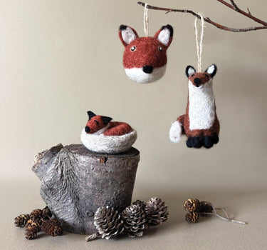 Needle felted head-Fox