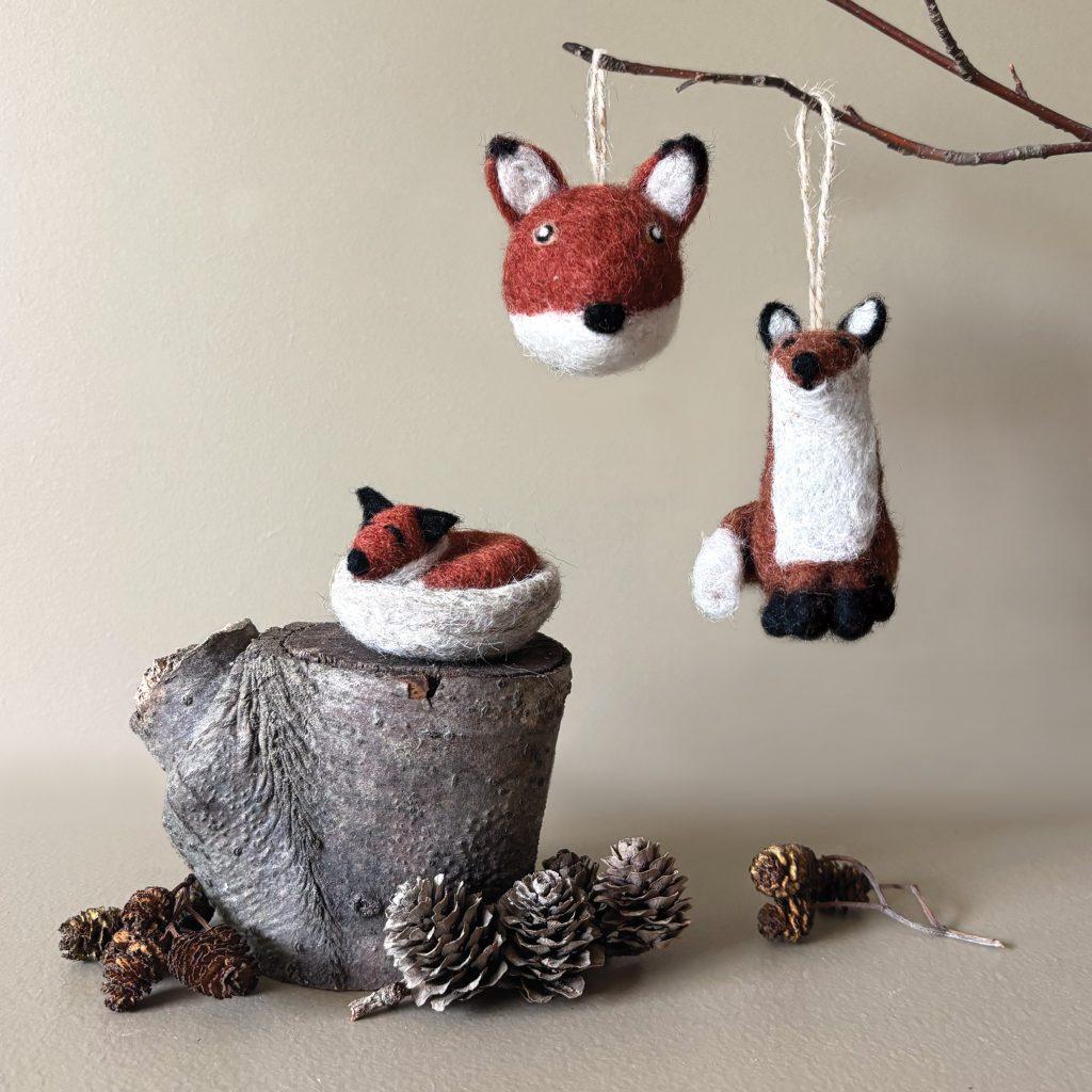 Needle felted head-Fox