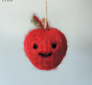 Needle felted hanging-Apple