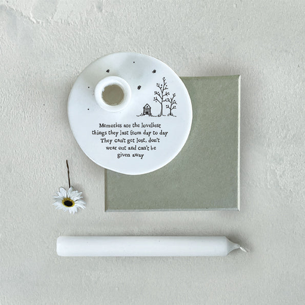 Candle holder-Memories are the loveliest