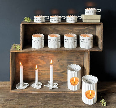 Scallop tea light holder-World a brighter place