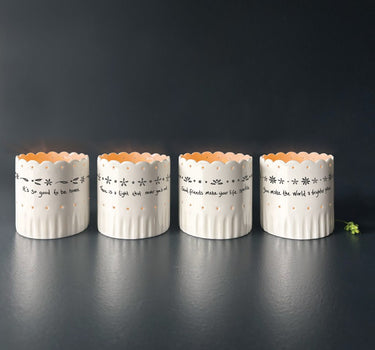 Scallop tea light holder-World a brighter place