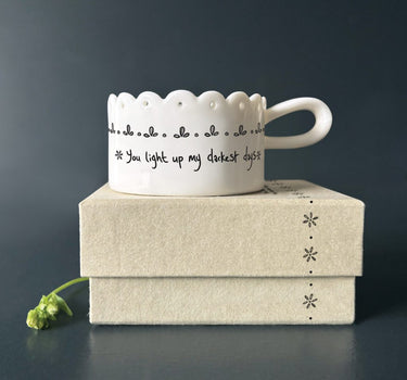 Handled tea light holder-Light up darkest days