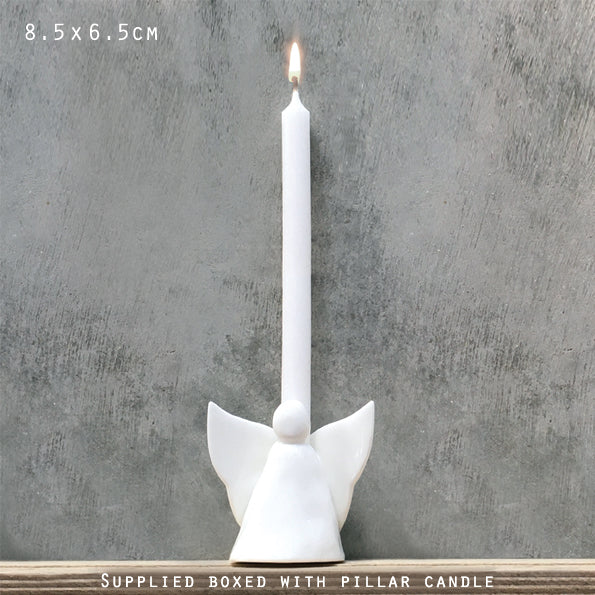 Candle with holder-Angel