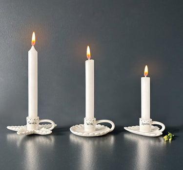 Scallop candle holder-Wish