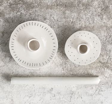 Porcelain candle holder-Home
