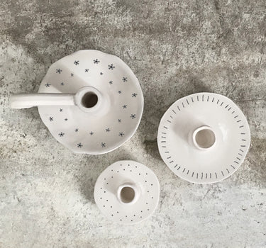 Porcelain candle holder-Peace