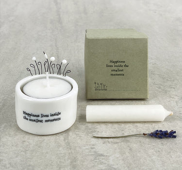 Candle & tea light holder-Happiness lives inside
