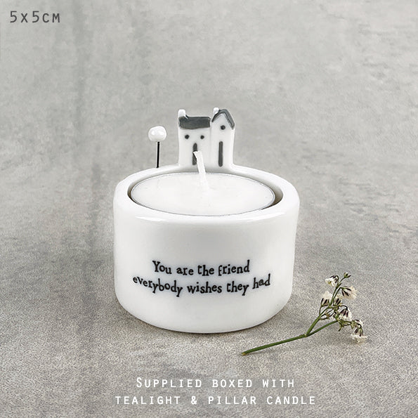 Candle &amp; tea light holder-You are the friend