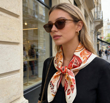 Silk-touch scarf  bandana print