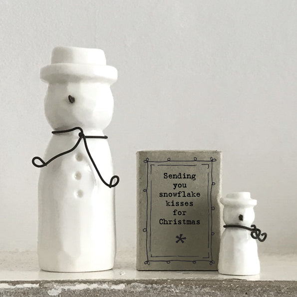 Porcelain Snowman-Large