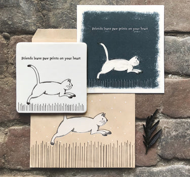 Sq coaster-Running cat
