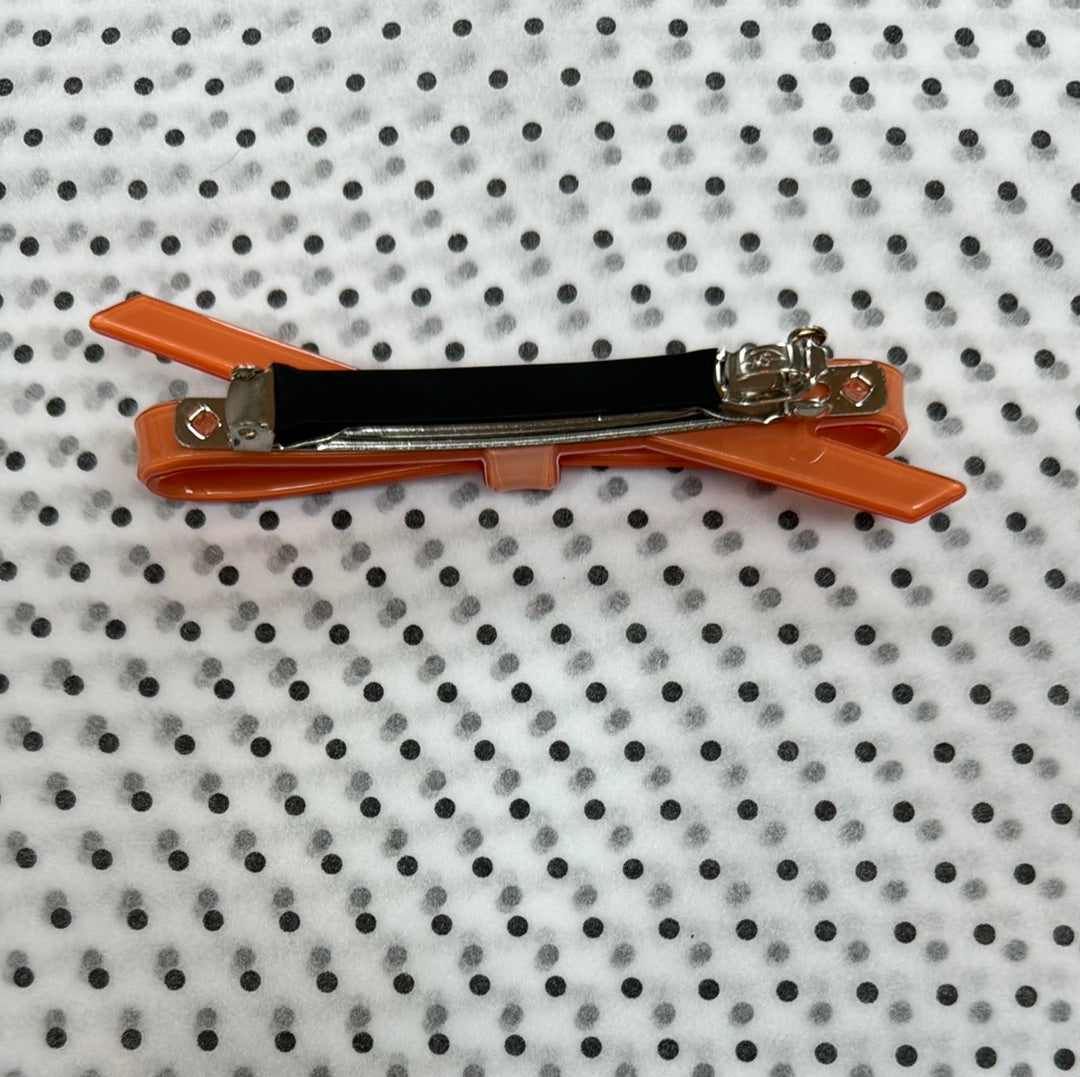 Orange bow clip