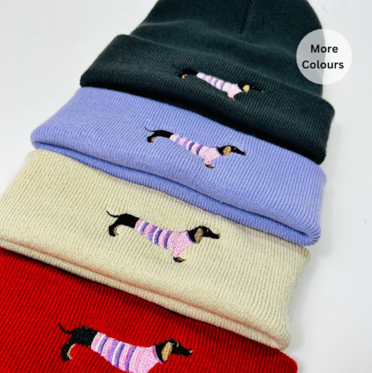 Dachshund dog Embroidered Beanie Hat- Unisex