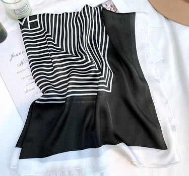 Elegant Stripe Silk Scarf