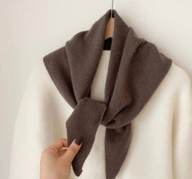 Plain knit triangle scarf