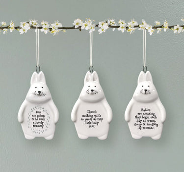 Rabbit hanger-Going to be such a lovely mummy