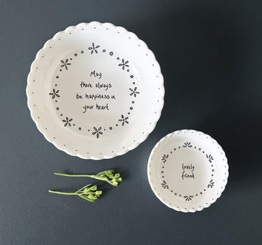 Sml scallop bowl-Lovely friend