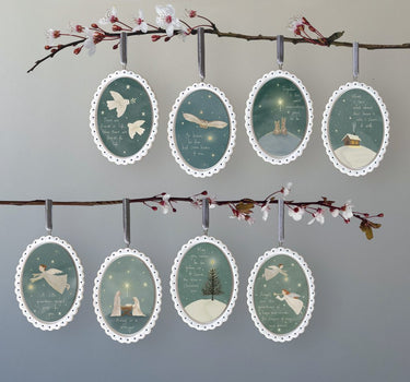 Scallop oval frame-Little guardian angel