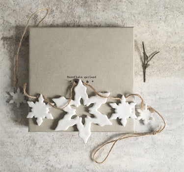 Porcelain garland-Snowflakes