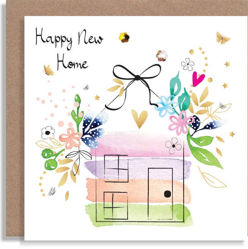 W26 New Home Hand-Finished Sequin Card