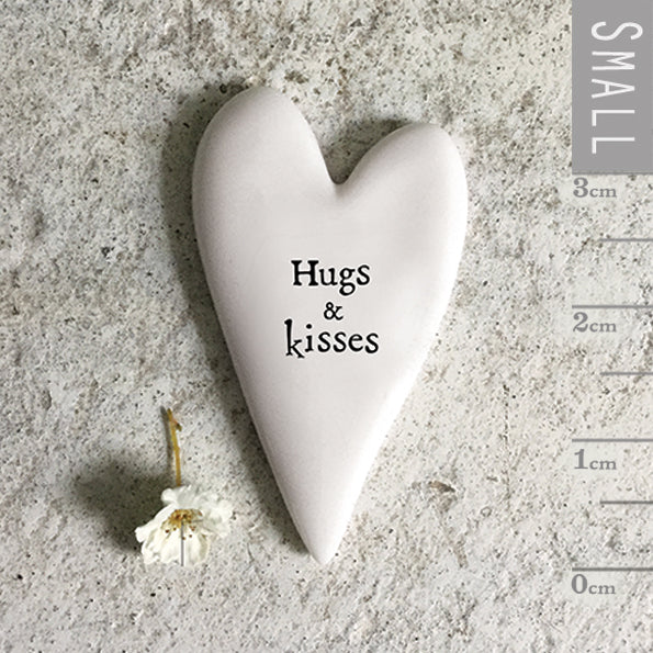 Tiny heart token-Hugs &amp; kisses