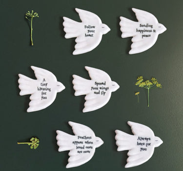 Tiny dove token-Feathers appear when loved ones