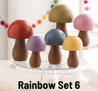 Mushroom Custom-Colored Wood Sets, Trending Design, Gifts