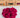 Cerise and festive red velvet ribbon chain