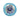 Electric Blue Circle Magnetic Brooch