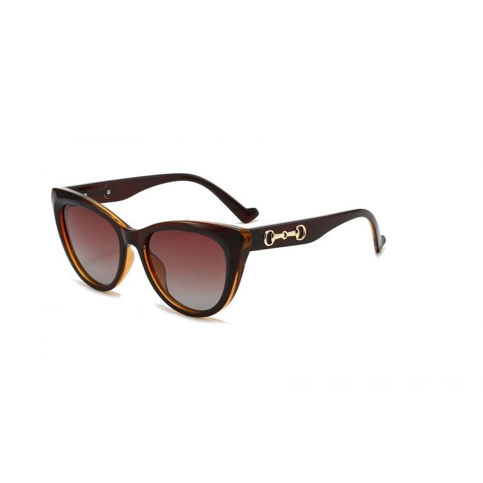 Retro Chic Cat Eye Sunglasses in Brown