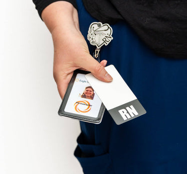 ID Badge Holder – Professional ID Card Case for Nurses, Teachers, Doctors, Therapists, Work Badge Reel & ID Card Holder with Clear Sleeve