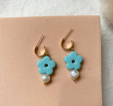 Floral Hoop Earrings