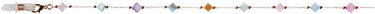 Adeline Multi Colour Shell Gold Glasses Chain