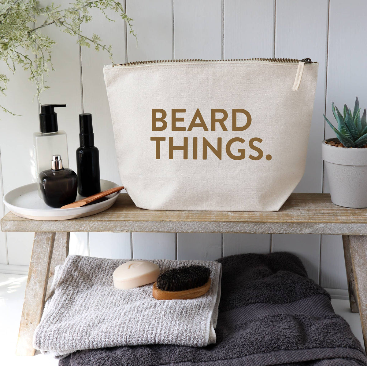 Beard Things Zipped Pouch toiletry Bag