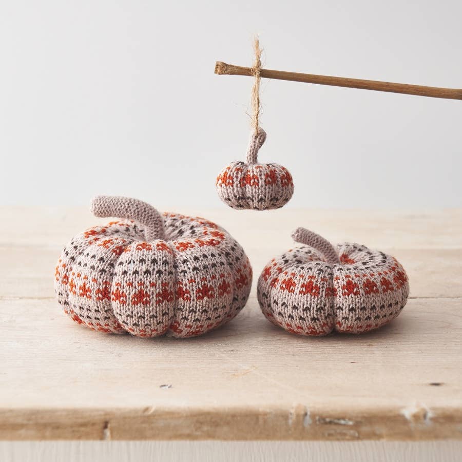 Autumn Fabric Pumpkin 12cm