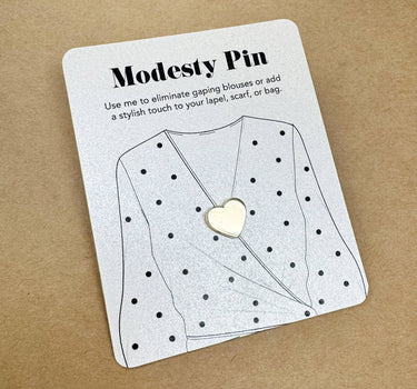 Modesty Heart Pin Brooch