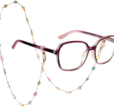 Adeline Multi Colour Shell Gold Glasses Chain