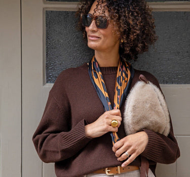 Luna Scarf | Large Leopard Print