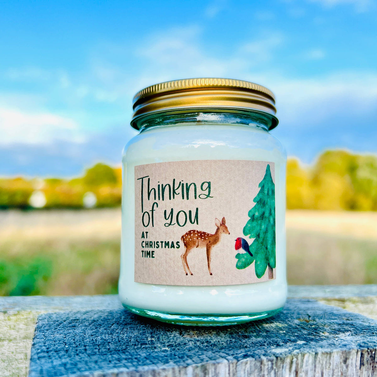 Christmas soy scented candle - Thinking of you
