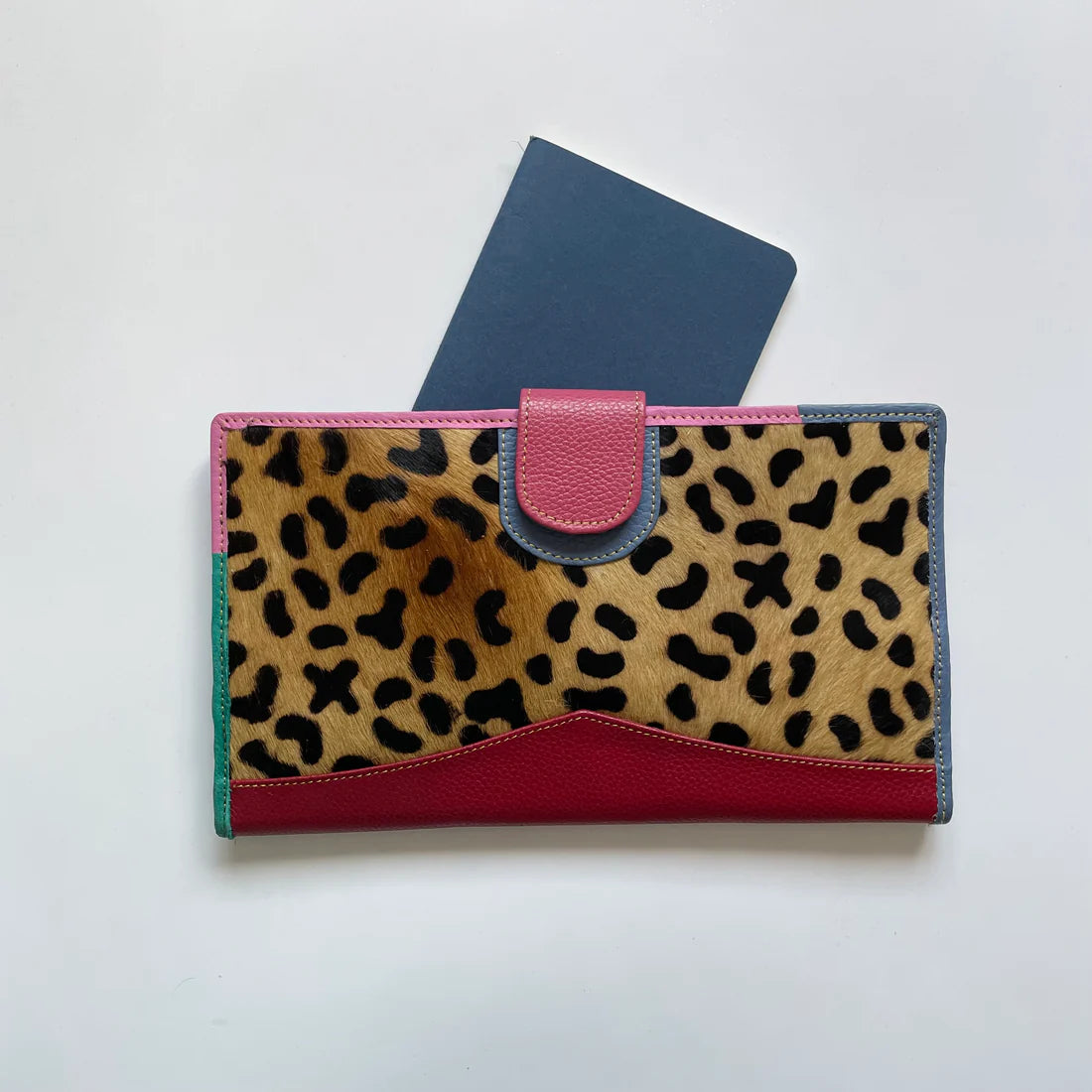 Eve organiser  pink with red leopard print