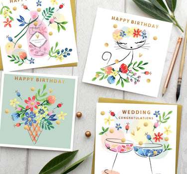 Baby Girl Pink Floral Printed Wholesale Card