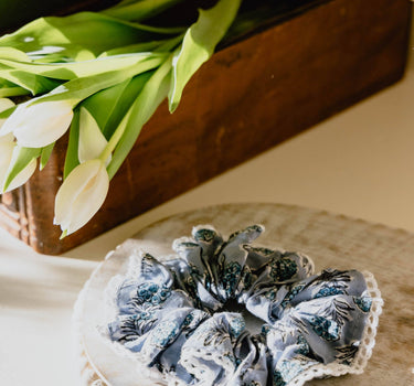 Block Print Scrunchies