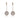 Disc Drop Earrings:  Willow Leaf Print Disc Earrings