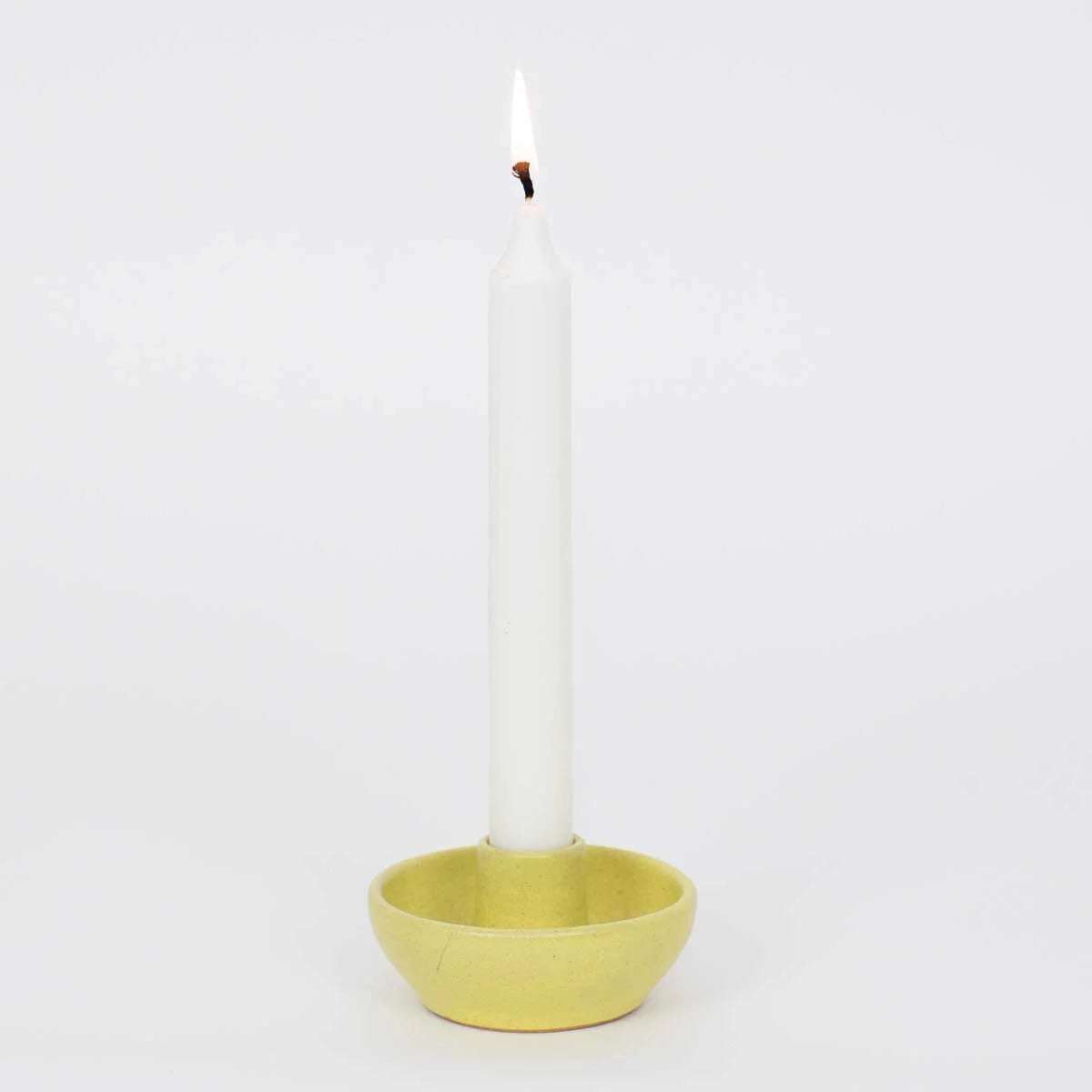 Candle holder, yellow