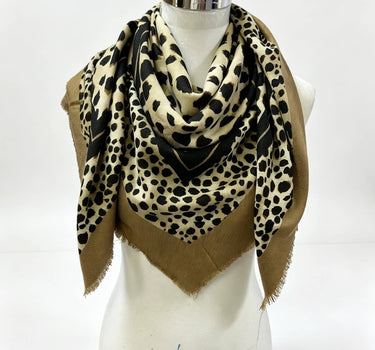 Trendy leopard square scarf