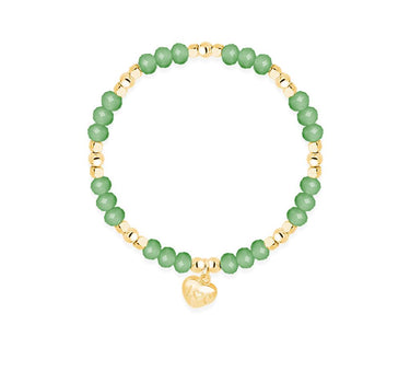 Best Friends - Green crystal affirmation bracelet