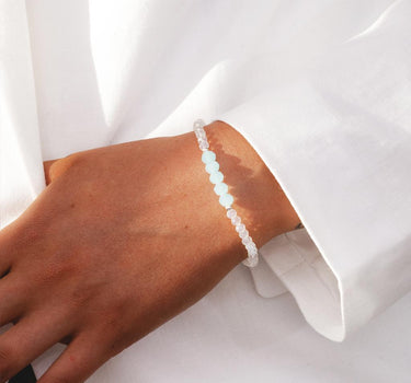 Birthday Girl - Blue crystal affirmation bracelet