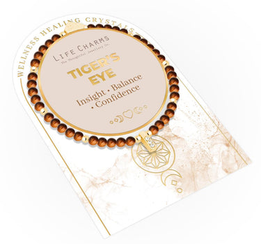 Tiger's Eye & gold beads healing crystals bracelet