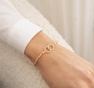 EFY Crystal circle bracelet in gold